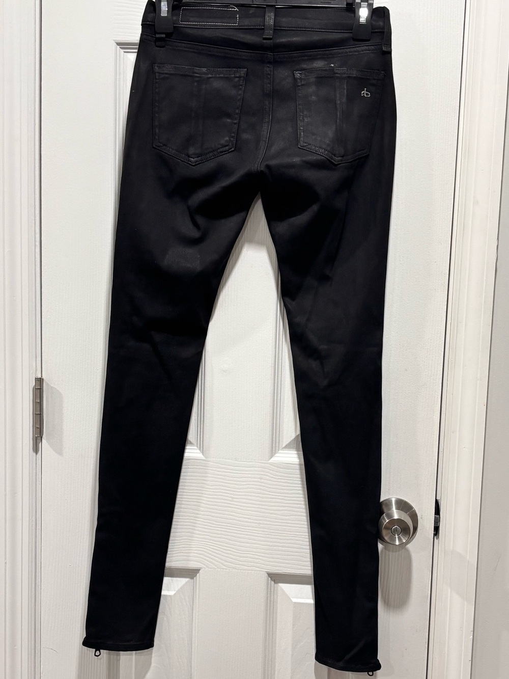 rag & bone Black Skinny Zip-Detail Pants - Picture 2 of 14